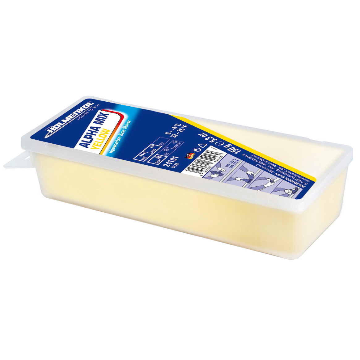 241010CzabKKoLUpFA Holmenkol ALPHAMIX WELTCUP - Skiwax yellow 1x150g Skiwachs