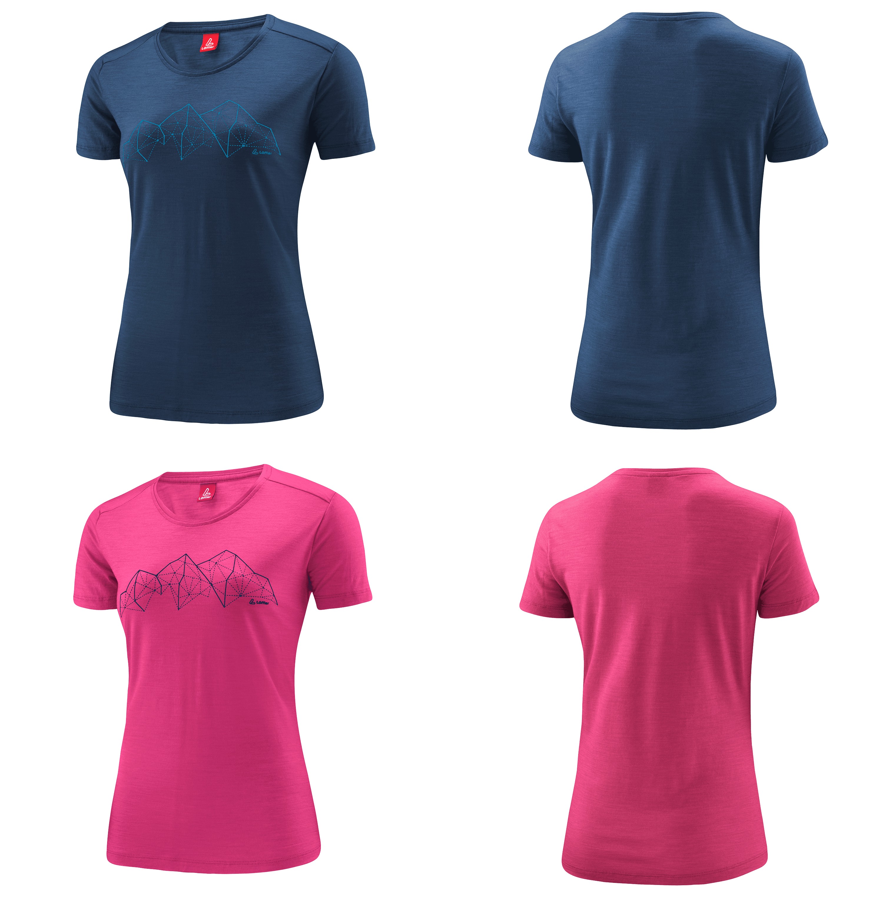 Löffler W PRINTSHIRT MERINO - TENCEL™ - Funktionsshirt für Damen