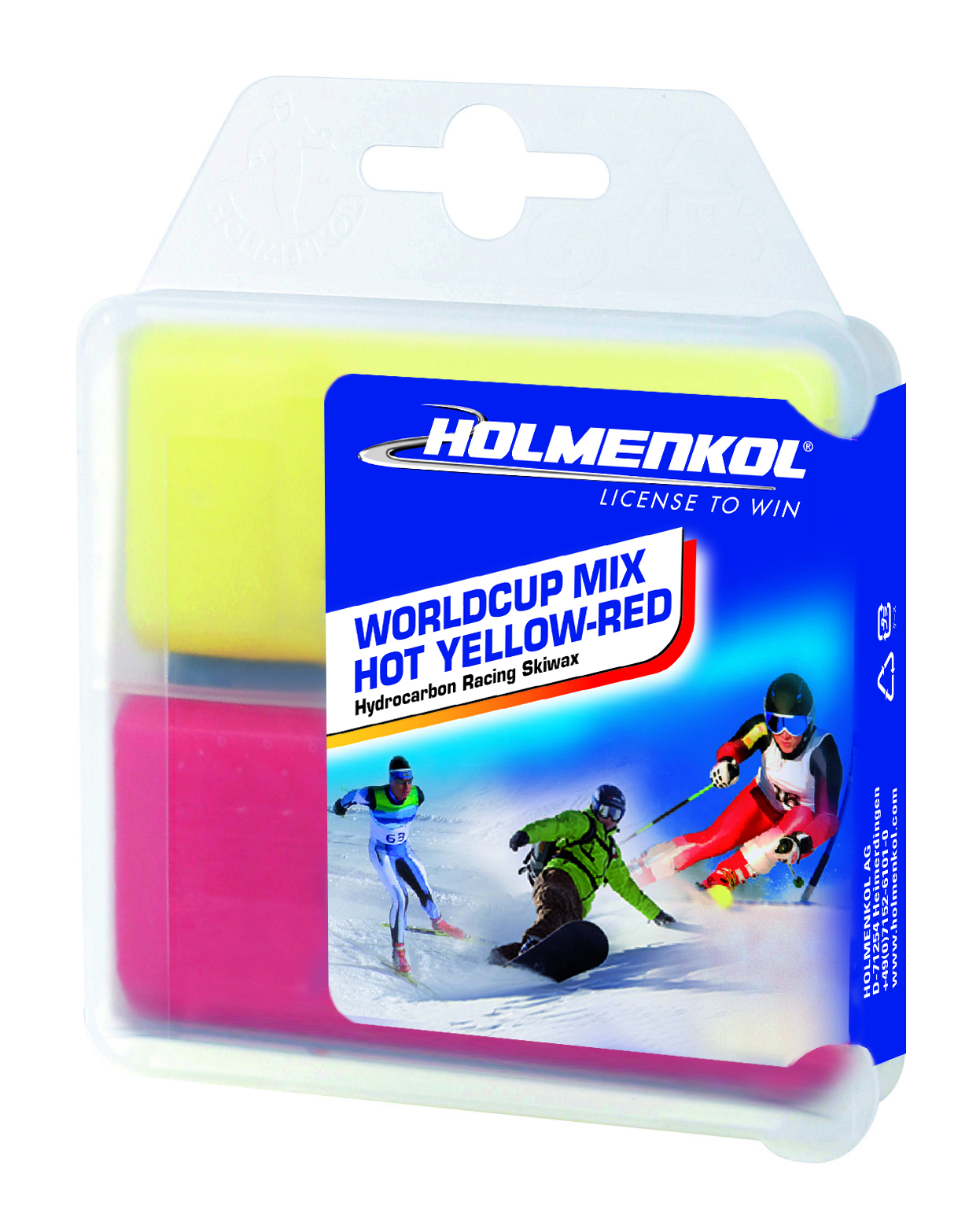 24128 Holmenkol Worldcup Mix HOT Yellow-Red - Skiwax