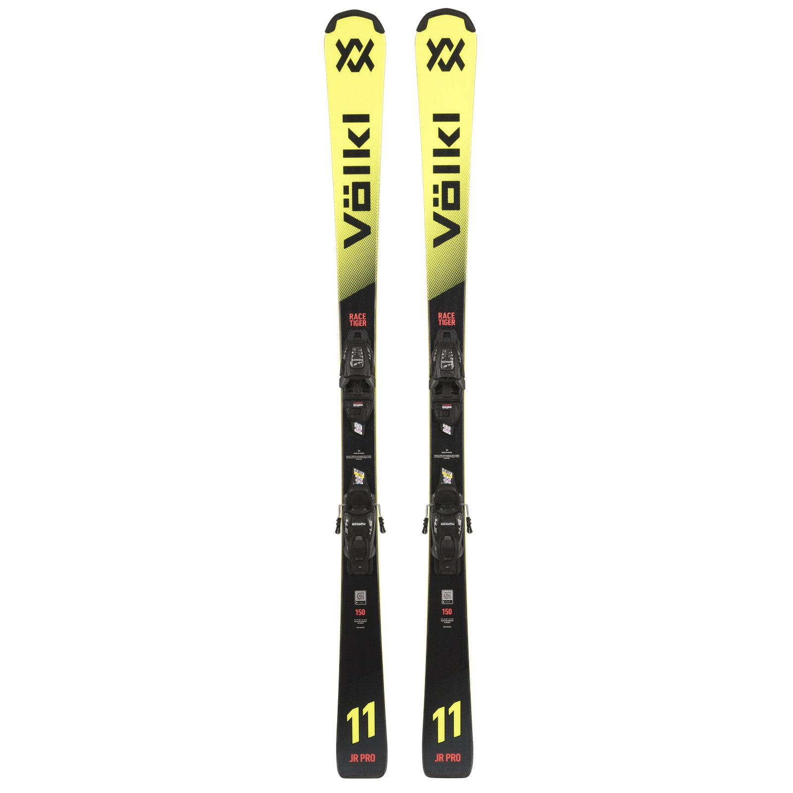 Völkl RACETIGER JR YELLOW PRO, inkl. Bindung 7.0 VMOTION JR R