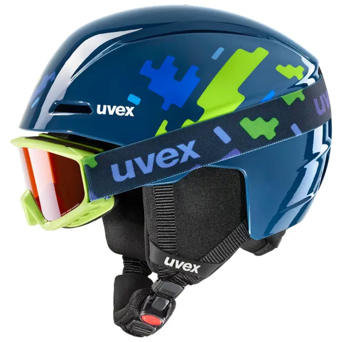 Uvex VITI SET - Skihelm und Skibrille für Kinder