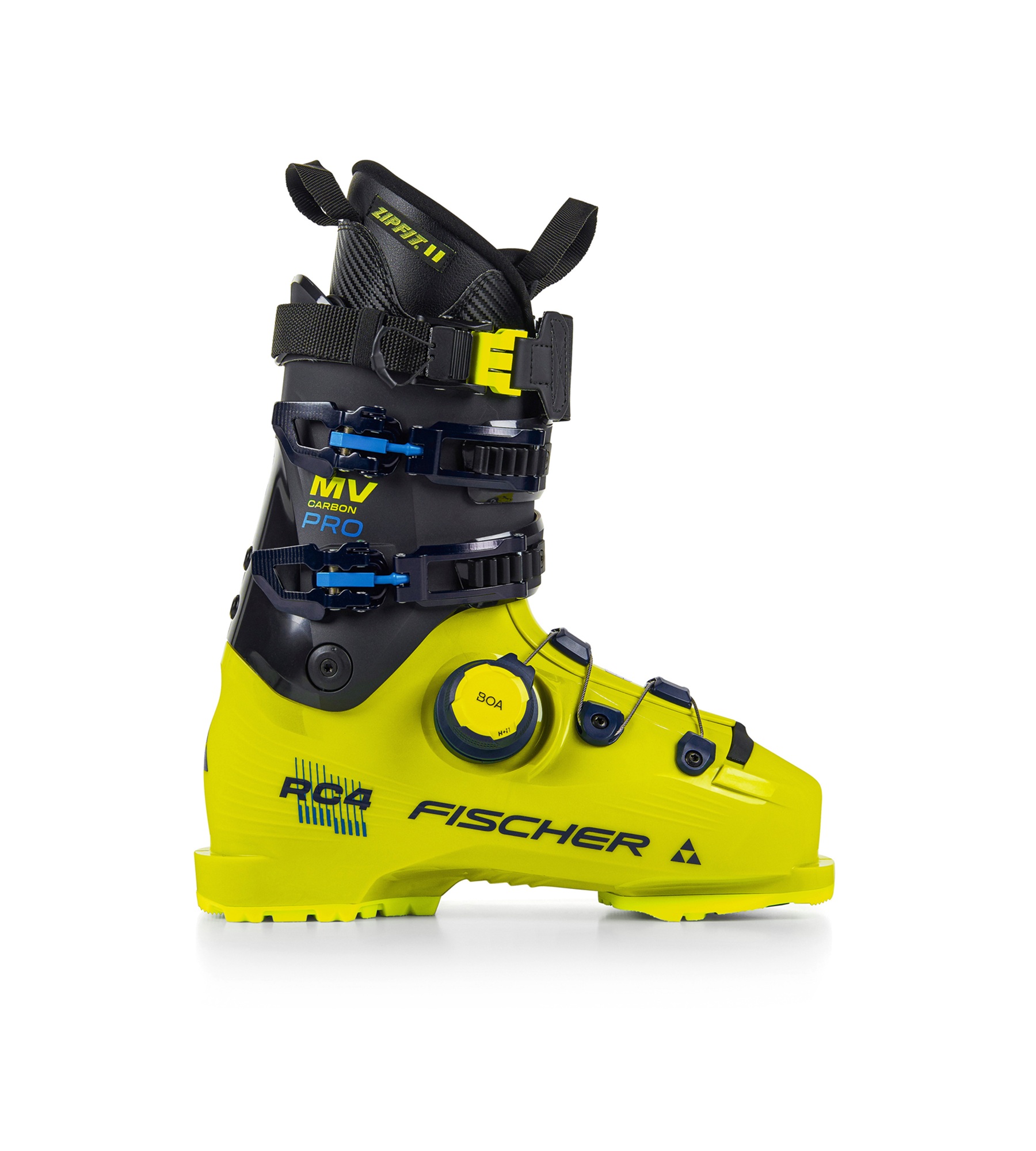 Fischer RC4 CARBON PRO MV BOA YELLOW/CARBON - Skischuhe für Herren
