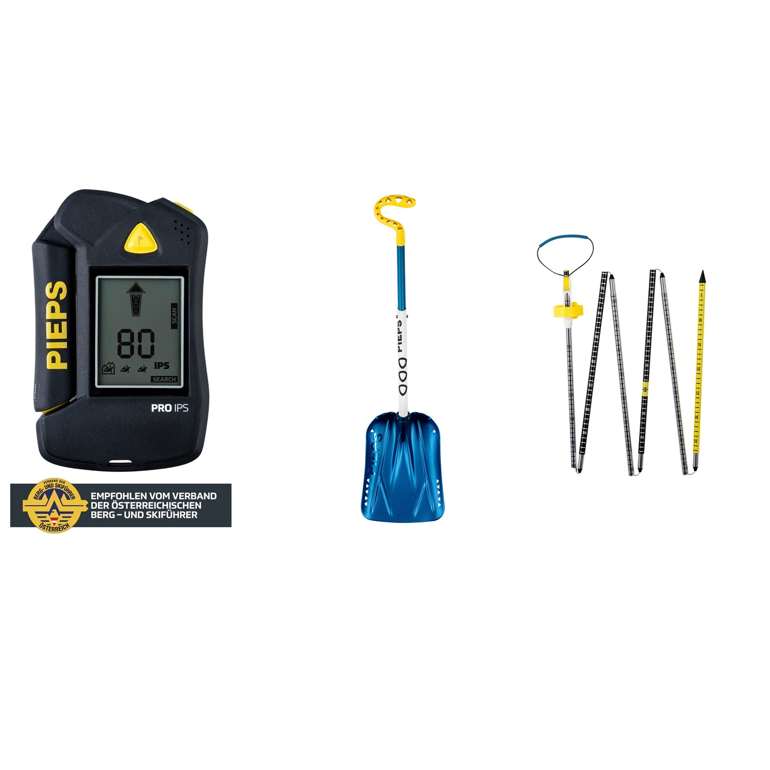 PIEPS SET PRO IPS - LVS-Gerät/Schaufel/Sonde - Lawinenverschütteten-Suchgerät im Set PIEPS SET PRO IPS - LVS-Gerät/Schaufel/Sonde - Lawinenverschütteten-Suchgerät im Set